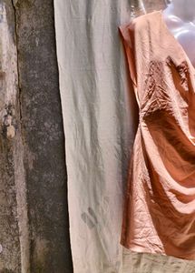 I. Peach Wrap Dress