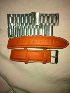 Watch Bands Combo- Metal &amp; Leather