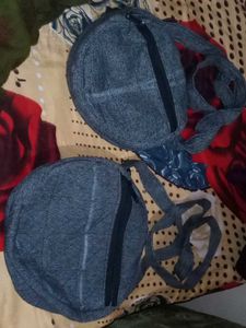 Handmade Denim Sling Bags (Set of 2)