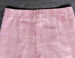 Pink Plaid Pants