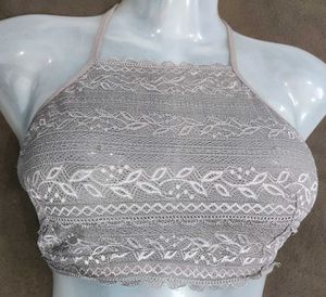 Lace Halter Neck Bralette Top 🖤