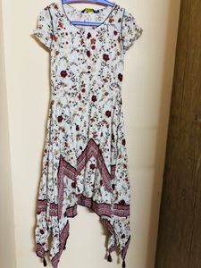 White Floral Avasa Frock