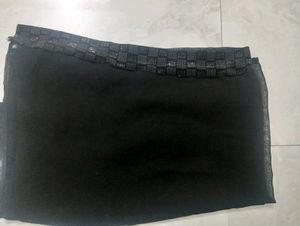 Black Abaya With Stone Work