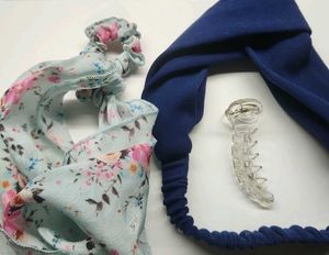 Headband, Scrunchie & Hair Clip Bundle