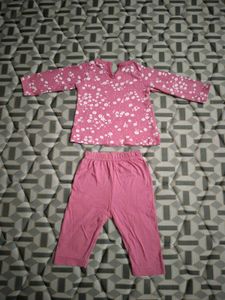 Cute Pink Cat Pajama Set