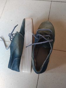 Denim Platform Sneakers