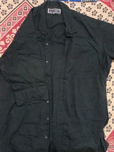 U-Turn Black Button-Down Shirt