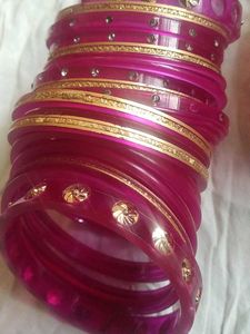 Magenta Bangles - Set Of 2