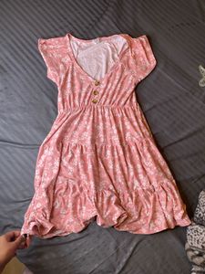 Floral Pink Tiered Sundress
