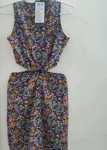 Floral Cutout Mini Dress