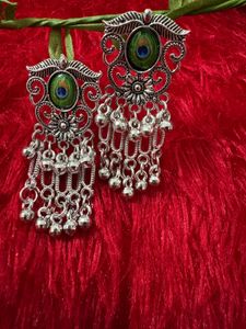 Peacock Drop Earrings