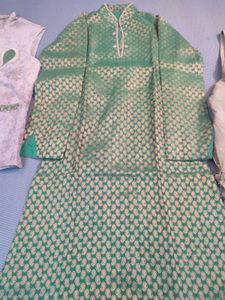 Green Printed Kurta Set
