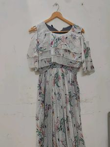 Floral Print Cold Shoulder Dress