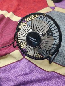 Scarlett Comfort USB Fan Portable Size With Metal Body And Wings