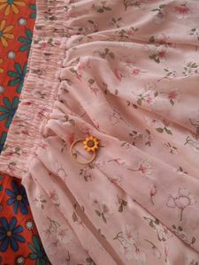Floral Pink Mini Skirt With Freebie!