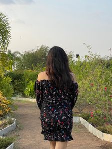 Beautiful Black Floral Dress