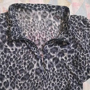 Y2k Animal Print Top