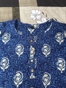 Blue Printed Kurta