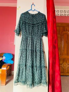 Elegant Green Print Top