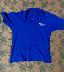 MEN POLO NECK DARK BLUE T-SHIRT