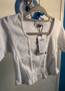 White Corset Crop Top