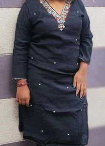 Embroidered Black Kurti
