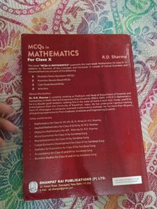 RD Sharma For Class 10th 2023 Edition With MCQ