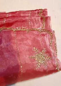Pink heavy Saree