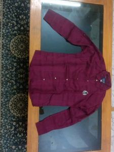 Burgundy Plaid Casual Shirt