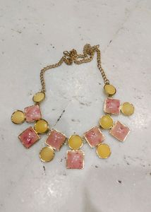 Pink And Beige Necklace