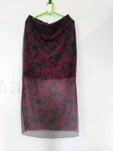 Floral Mesh Skirt