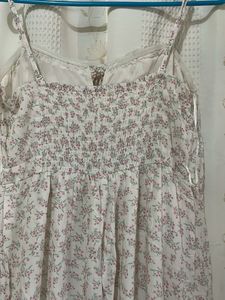 pink floral midi dress