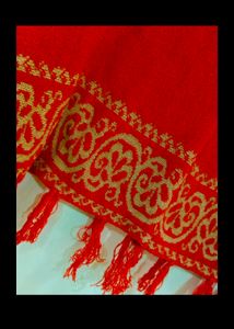 Red Bridal Poncho