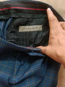 Blue Plaid Dress Pants