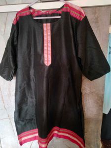 Black Plus Size Short Kurta