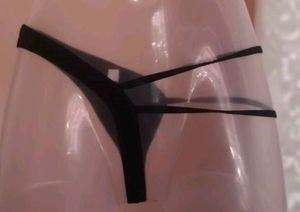 Mens Black Thong Panty