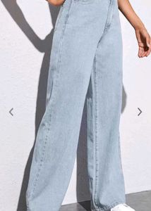 Light Blue Wide Leg Jeans For Women