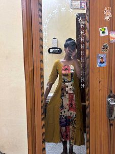 LONG PRINTED  KURTA