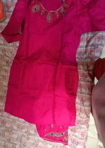 Silk Suit- Rani Pink Color