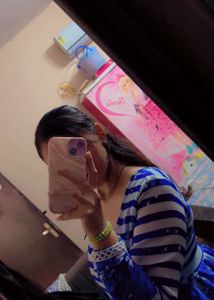 Blue Floral Kurta