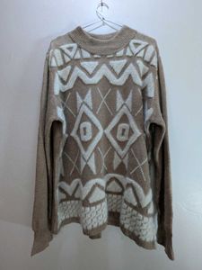 Boho Patterned Knit Sweater