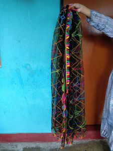 Embroidered Net Dupatta