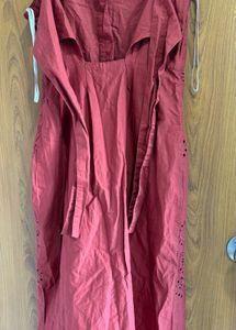 Red Dress with Buttons