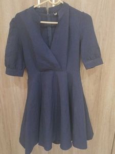 Navy Blue Fit & Flare Dr