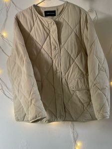 Beige Quilted Jacket