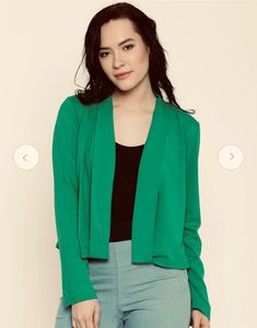 AND Green Open Front Shrug