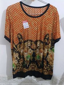 Patterned Short Sleeve Top