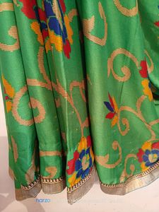 Green Chiffon Saree