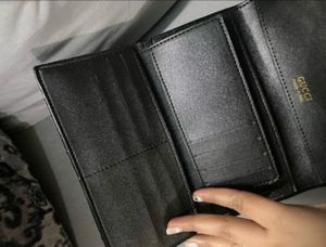 Gucci Black Clutch/ Wallet With Gold Details