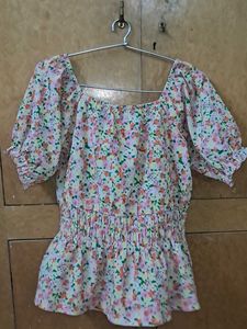 Floral Smocked Top